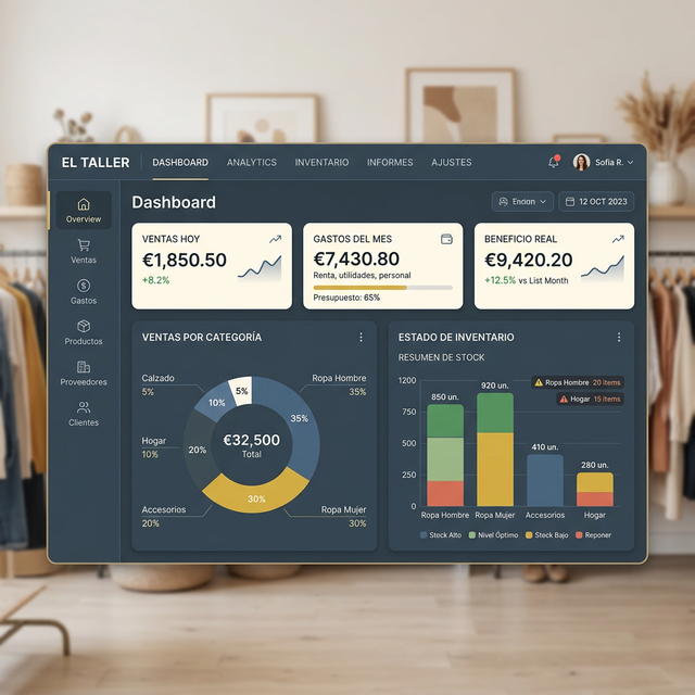 Dashboard exclusivo para comercios